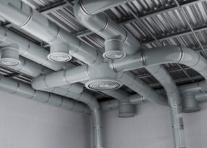 Dryer vent before it goes through a dryer vent cleaning service